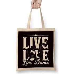 Humuts Live Line Dance Love Choreographer Western Country Music Uzun Saplı Açık Bej Bez Çanta