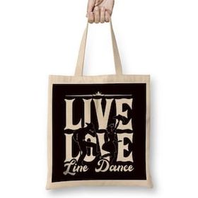 Humuts Live Line Dance Love Choreographer Western Country Music Uzun Saplı Açık Bej Bez Çanta