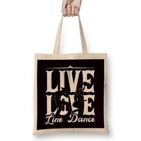 Humuts Live Line Dance Love Choreographer Western Country Music Uzun Saplı Açık Bej Bez Çanta