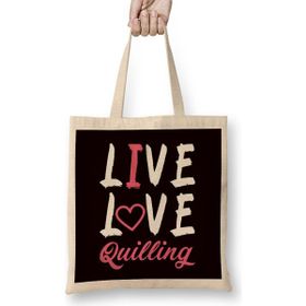 Humuts Live Quilling Love Paper Filigree Craftsman Crafting Artist Uzun Saplı Açık Bej Bez Çanta