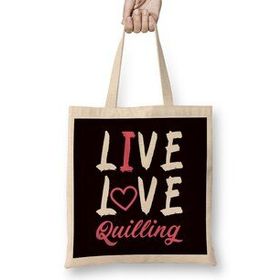 Humuts Live Quilling Love Paper Filigree Craftsman Crafting Artist Uzun Saplı Açık Bej Bez Çanta