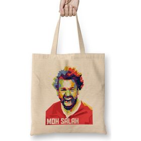 Humuts Liverfool Moh Salah Uzun Saplı Açık Bej Bez Çanta
