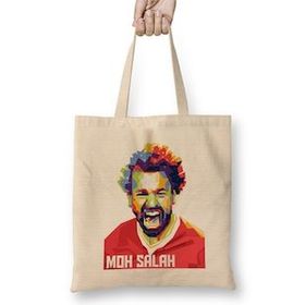 Humuts Liverfool Moh Salah Uzun Saplı Açık Bej Bez Çanta