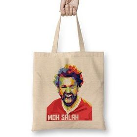 Humuts Liverfool Moh Salah Uzun Saplı Açık Bej Bez Çanta