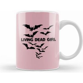 Humuts Living Dead Girl Gothic Vampire Twilight Grunge Punk Post Bats Wings Beyaz Kupa