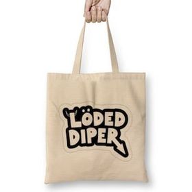 Humuts Loaded Diaper Logo Uzun Saplı Açık Bej Bez Çanta