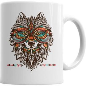Humuts Lobo Tribal Beyaz Kupa