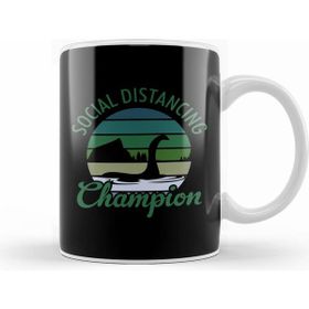 Humuts Loch Ness Monster Social Distancing Champion Beyaz Kupa