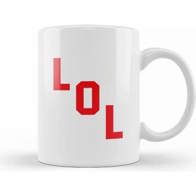 Humuts Lol Red Digital Font Beyaz Kupa