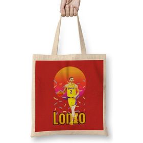 Humuts Lonzo Ball Lonzo Ball Vintage Art-Legend Basketball Gift Uzun Saplı Açık Bej Bez Çanta