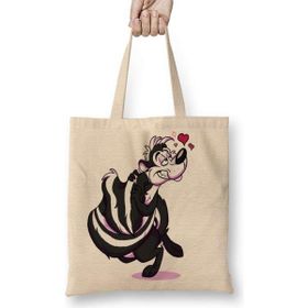 Humuts Looney Tunes Pepe Le Pew Uzun Saplı Açık Bej Bez Çanta
