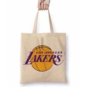 Humuts Los Angeles Lakers Kobe Uzun Saplı Açık Bej Bez Çanta