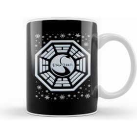 Humuts Lost Dharma Initiative Christmas Snow Logo Beyaz Kupa