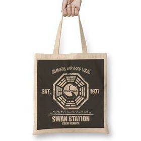 Humuts Lost Dharma Swan Station Crew Member Uzun Saplı Açık Bej Bez Çanta