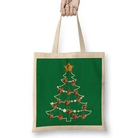 Humuts Louis Theroux Christmas Baubles On A Tree Bez Uzun Saplı Açık Bej Rengi Çanta