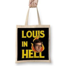 Humuts Louis Theroux Westboro Baptist Church Louis In Hell Sign Bez Uzun Saplı Açık Bej Rengi Çanta