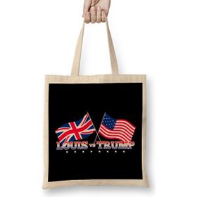 Humuts Louis Vs Trump Flags Donald Theroux Bez Uzun Saplı Açık Bej Rengi Çanta