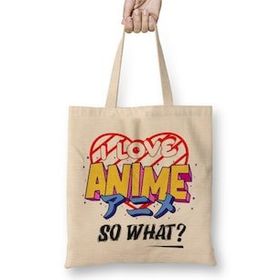 Humuts Love Anime Anime And Manga Bez Uzun Saplı Açık Bej Rengi Çanta
