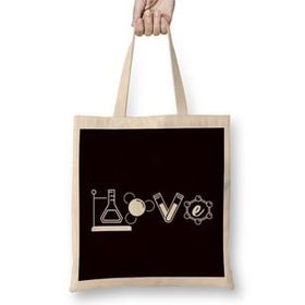 Humuts Love Chemistry Science Laboratory Medicine Pharmacist Clinic Uzun Saplı Açık Bej Bez Çanta
