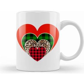 Humuts Love Hearts Leopard Print And Buffalo Plaid Love Valentines Day Love Kupa