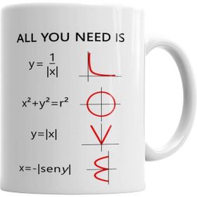 Humuts Love Matematica Beyaz Kupa