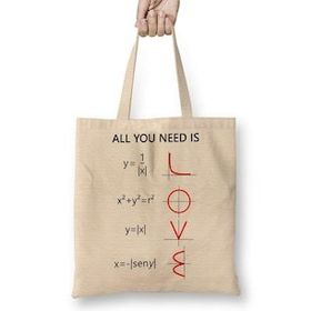 Humuts Love Matematica Bez Uzun Saplı Açık Bej Rengi Çanta