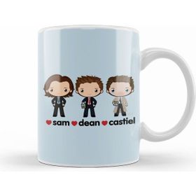 Humuts Love Sam Dean Castiel Supernatural Beyaz Kupa
