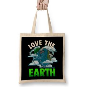 Humuts Love The Earth Hipster Cute Hippie Mother Earth Bez Uzun Saplı Açık Bej Rengi Çanta