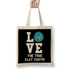 Humuts Love The True Flat Earth Bez Uzun Saplı Açık Bej Rengi Çanta