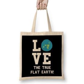 Humuts Love The True Flat Earth Bez Uzun Saplı Açık Bej Rengi Çanta