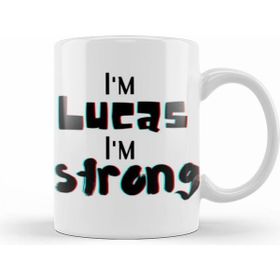 Humuts Lucas Name Custom Design Gift Baby Gift for him Beyaz Kupa
