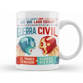 Humuts Lucha Libre Cap ve Iron Man Beyaz Kupa