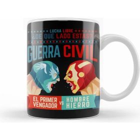 Humuts Lucha Libre Cap ve Iron Man Beyaz Kupa