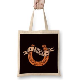 Humuts Lucky Horseshoe Horse Fans Equestrian Sport Horses Riding Bez Uzun Saplı Açık Bej Rengi Çanta