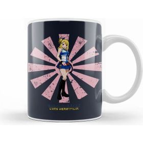 Humuts Lucy Heartfilia Retro Japanese Fairy Tail Beyaz Porselen Kupa Bardak