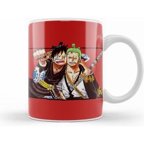 Humuts Luffy One Piece Zoro and Luffy 01 Beyaz Porselen Kupa Bardak