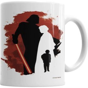 Humuts Luk and Dark Star Wars Beyaz Porselen Kupa Bardak