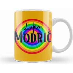 Humuts Luka Modrić Vintage Retro Rainbow Style Beyaz Porselen Kupa Bardak