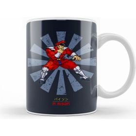 Humuts M Bison Retro Japanese Street Fighter Beyaz Porselen Kupa Bardak