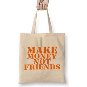 Humuts Make Money Not Friends Bez Kadın Günlük Çanta