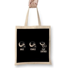Humuts Male Female Flat Earther Skulls Flat Earth Bez Çanta