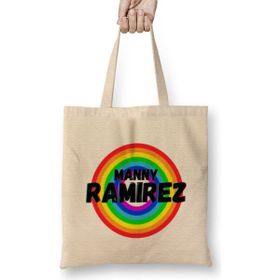 Humuts Manny Ramirez Carton Art - Baseball Gifts Vintage Retro Rainbow For Boys And Dad Bez Çanta