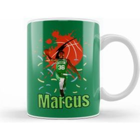 Humuts Marcus Smart Vintage Art Legend Basketball Gift Beyaz Kupa