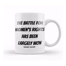 Humuts Margaret Thatcher Quotes Gift Vintage Retro Rainbow Style Beyaz Kupa