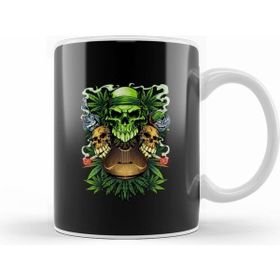 Humuts Marijuana Skulls Beyaz Kupa