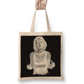 Humuts Marilyn Monroe Açık Bej Uzun Saplı Bez Çanta
