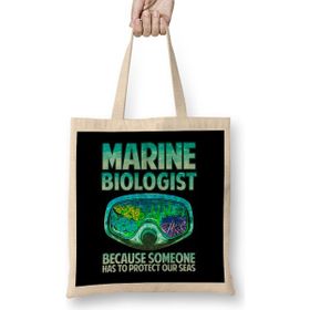 Humuts Marine Biologist Someone Has To Protect Our Seas Bez Uzun Saplı Açık Bej Rengi Çanta