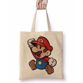Humuts Mario 01 Açık Bej Uzun Saplı Bez Çanta