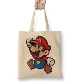 Humuts Mario 01 Açık Bej Uzun Saplı Bez Çanta