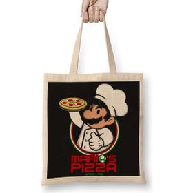 Humuts Mario Bros Mario's Pizza Bez Uzun Saplı Açık Bej Rengi Çanta